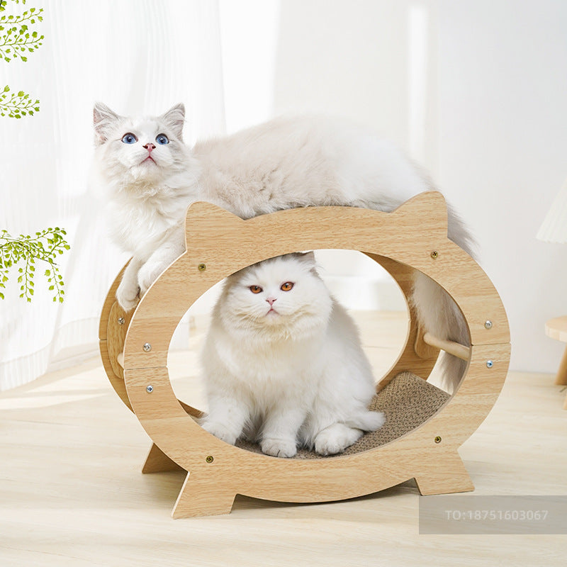 Tiragraffi a Forma di TV per Gatti – Antigraffio, Antiforfora, Multifunzione in Legno